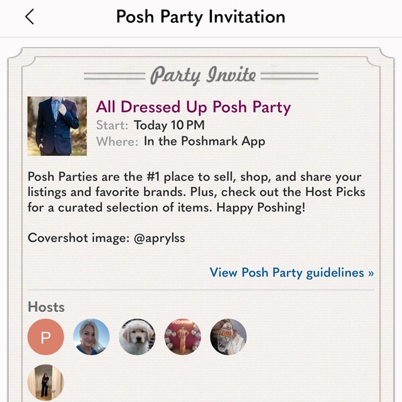 TONIGHT Co-Hosting All Dressed Up Posh Party 10 pm EST Winter Fall Holidays - Picture 1 of 2